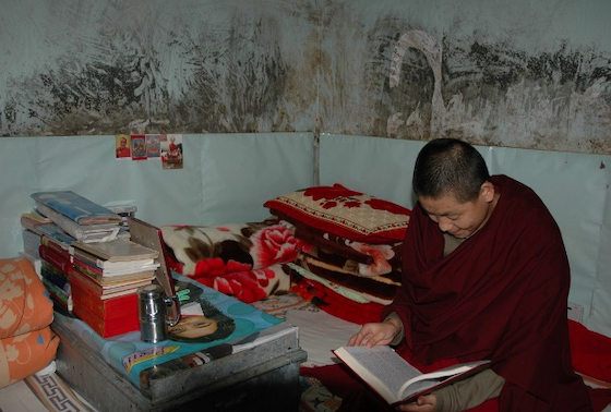 before Shugsep Nunnery, Tibetan Buddhist nuns in exile