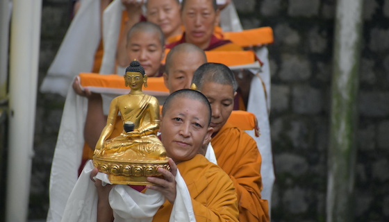 Tibetan Buddhist nuns at Shugsep Nunnery 2024