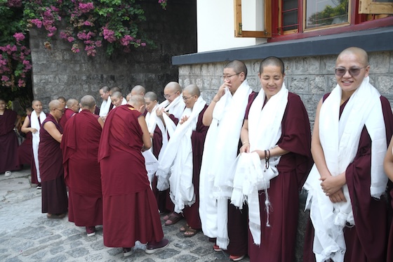 Tibetan Buddhist nuns from Dolma Ling leave for 2026 Geshema exams