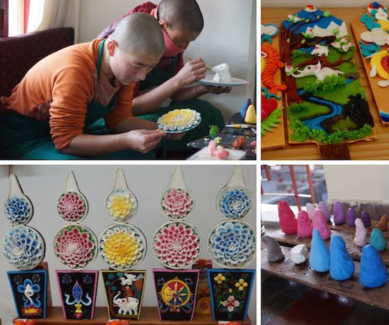 Tibetan butter sculptures for Losar