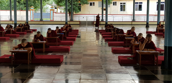 Tibetan Buddhist nuns take Geshema exams in 2019