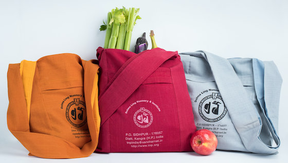 Tibetan Nuns Project cotton shopping bags with logo