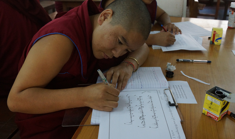 Tibetan calligraphy, Tibetan writing, calligraphy, Tibetan language, Tibetan culture, Tibetan Nuns Project