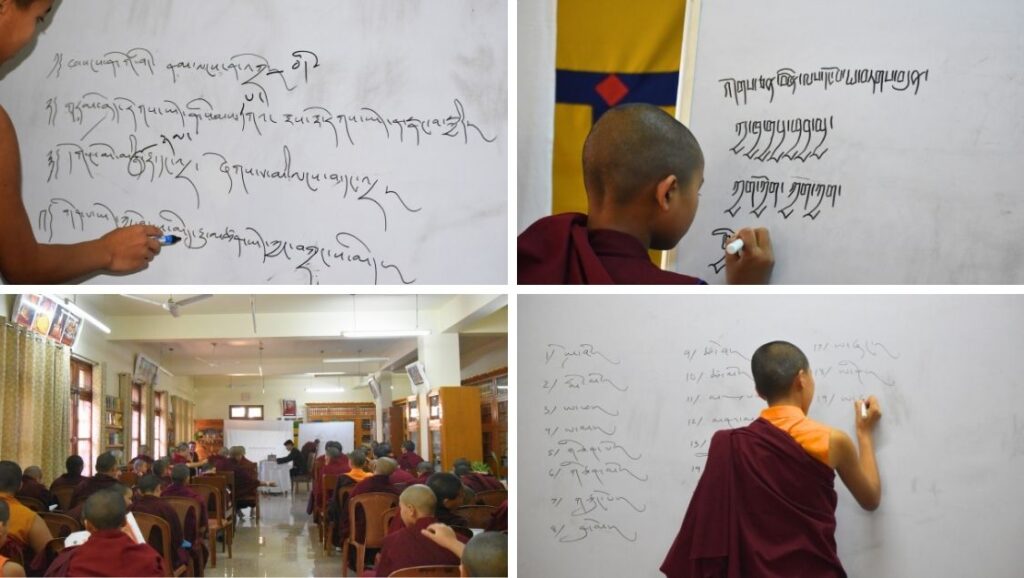 Tibetan grammar competition Shugsep Nunnery, quiz time