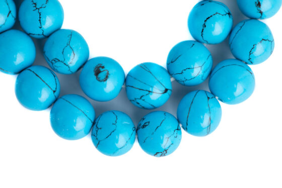 Turquoise Composite Mala Beads Turquoise Composite for prayer, meditation, and chanting, blessed by Tibetan nuns