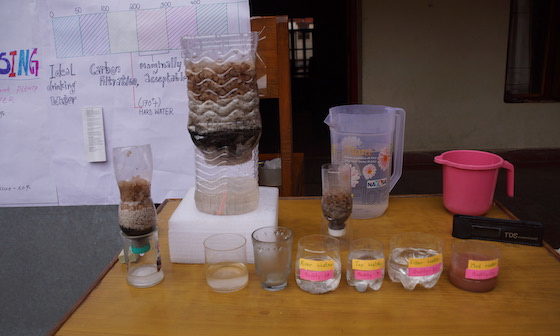 Water filtration project at Dolma Ling Science Fair