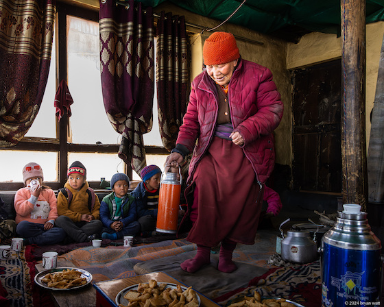 Inside Dorjee Zong Nunnery in Zanskar