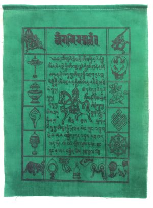 Windhorse prayer flag, Tibetan prayer flag with image and text of Windhorse
