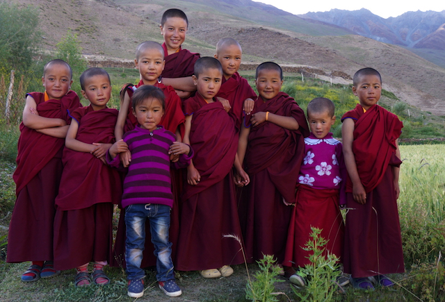 Young nuns at Dorjee Zong Nunnery, Zanskar nunnery,