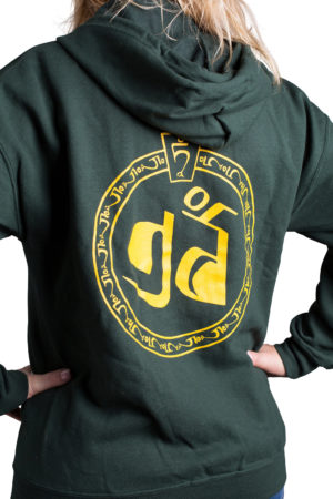 Zip-up Hoodie Forest Green Back with TNP logo