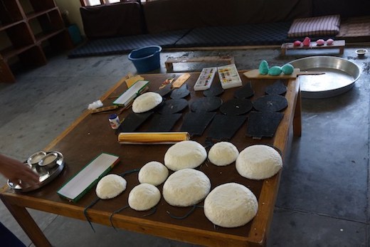 materials for Tibetan butter sculptures