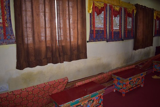 damp moldy walls at Sherab Choeling Nunnery in Spiti