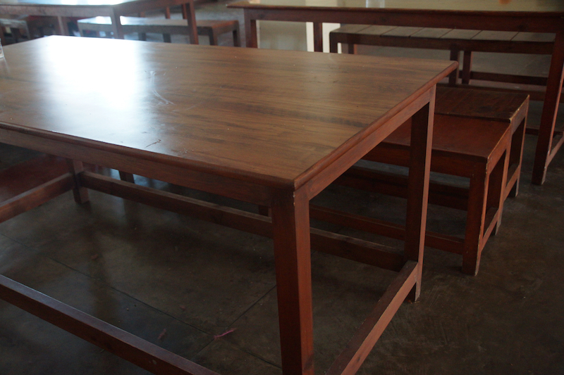 dining table furniture, Dolma Ling Nunnery