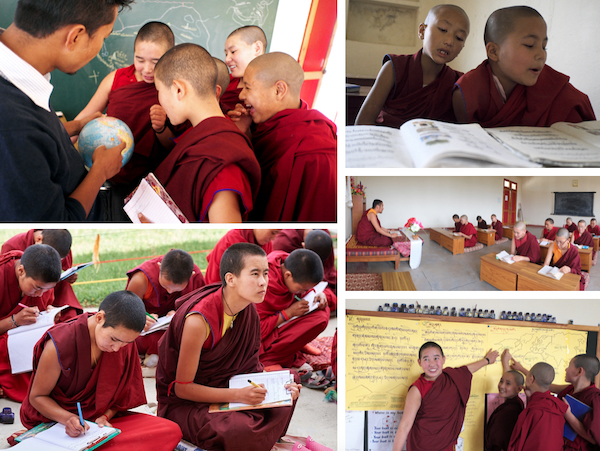 educate women and girls collage Tibetan Nuns Project