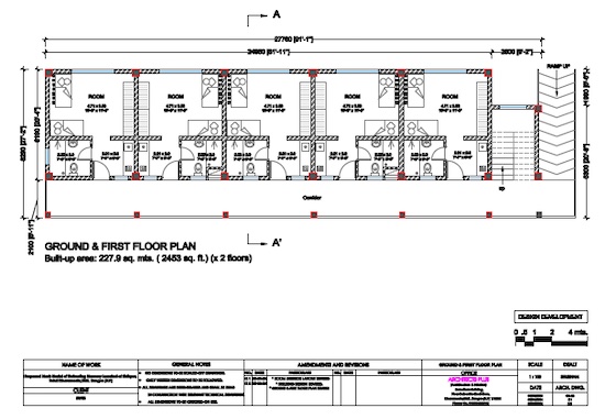 Floor plan Housing for Elder Nuns at Dolma Ling Nunnery