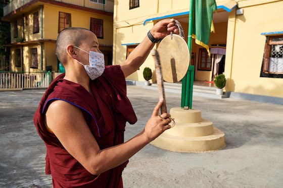 gong at Geden Choeling Nunnery
