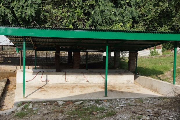 cow house at Dolma Ling Nunnery, Dolma Ling Nunnery cows, Buddhist nunnery