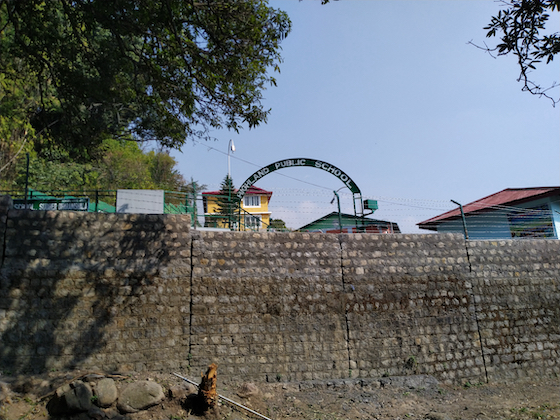 new wall behind Shugsep Nunnery
