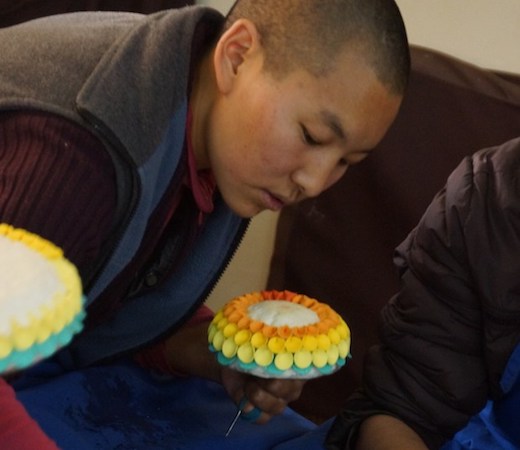 flower Tibetan butter sculpture