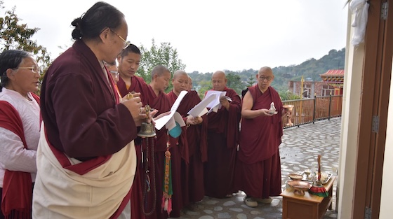 Part of the ceremony for the nuns entering retreat on March 30,