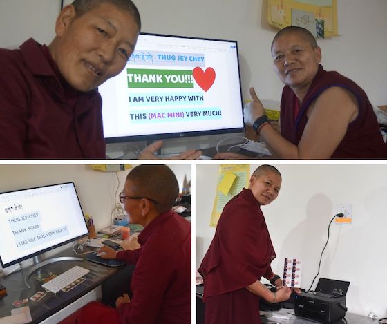 Thank you for the media quipment for Dolma Ling Nunnery